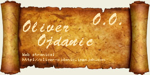 Oliver Ojdanić vizit kartica